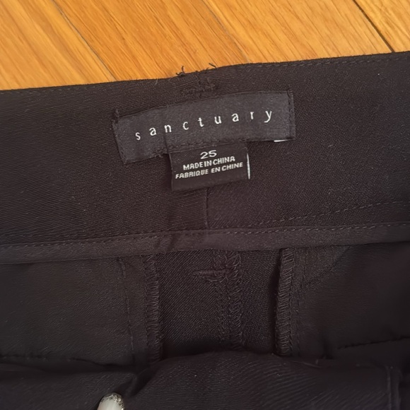 Sanctuary Polished Cargo mid rise relaxed Black Cargo Pants for Women size 25 - Picture 3 of 8